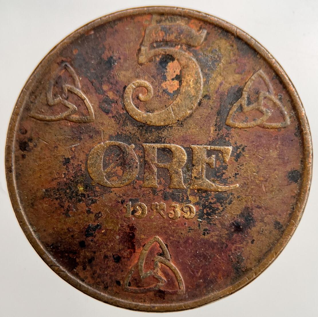 1939 Norway 5 Ore Coin | Collectable Grade