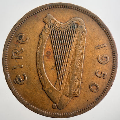1950 Irish Penny Coin | Fine Collectable Grade | a7492