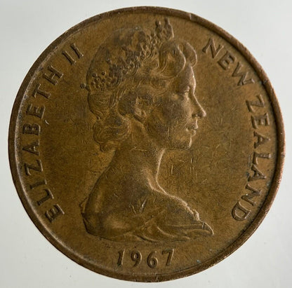 1967 New Zealand 2 Cent Coin | Fine Collectable Grade