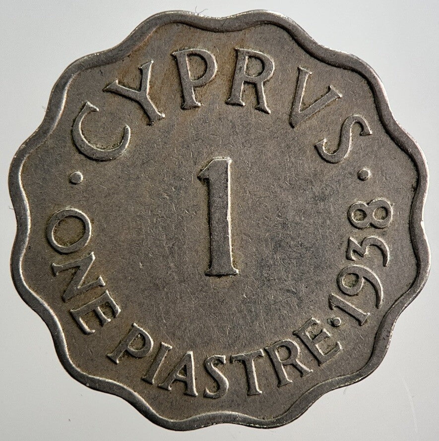 1938 Cyprus One Piastre Coin | Fine Collectable Grade | a3314