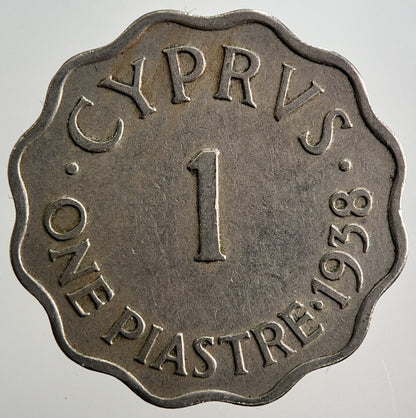 1938 Cyprus One Piastre Coin | Fine Collectable Grade | a3314