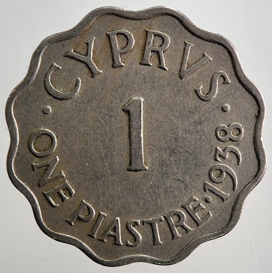 1938 Cyprus One Piastre Coin | Fine Collectable Grade | a3314