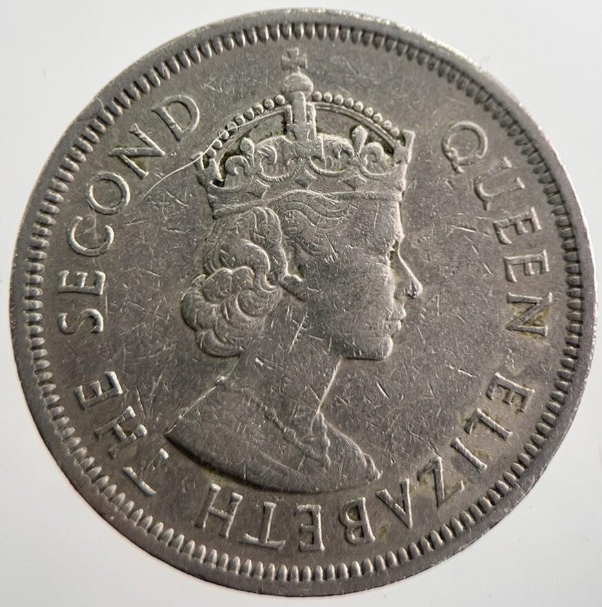 1960 Hong Kong 1 One Dollar Coin | Fine Collectable Grade | a7683