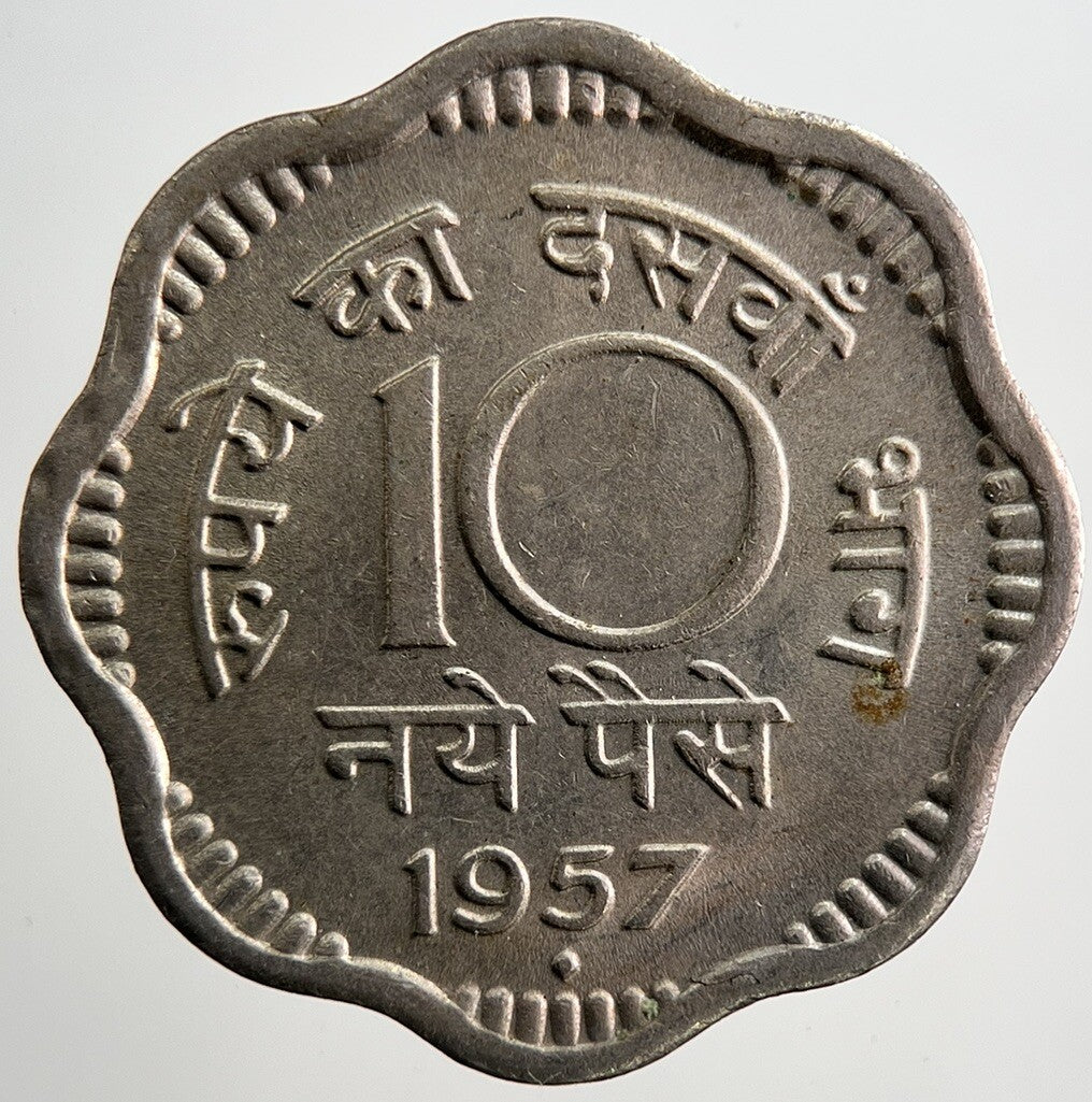 1957 India 10 Paise Coin | Fine Collectable Grade | a3340