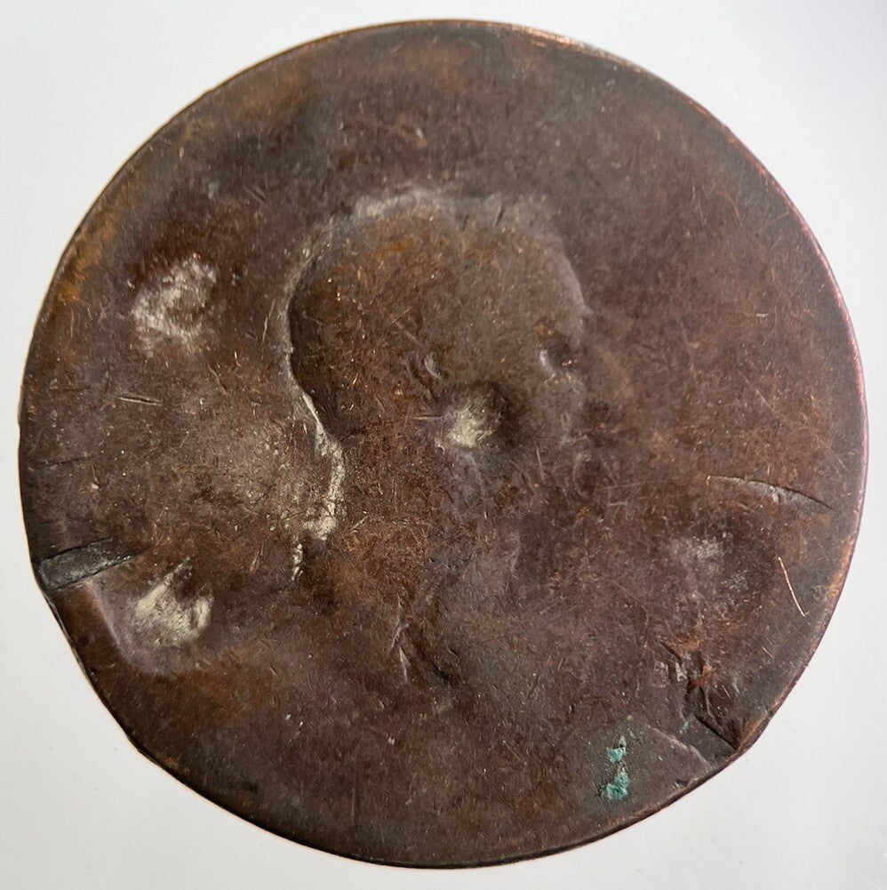 George 3rd III Half-Penny British Coin | Worn Grade | a7520