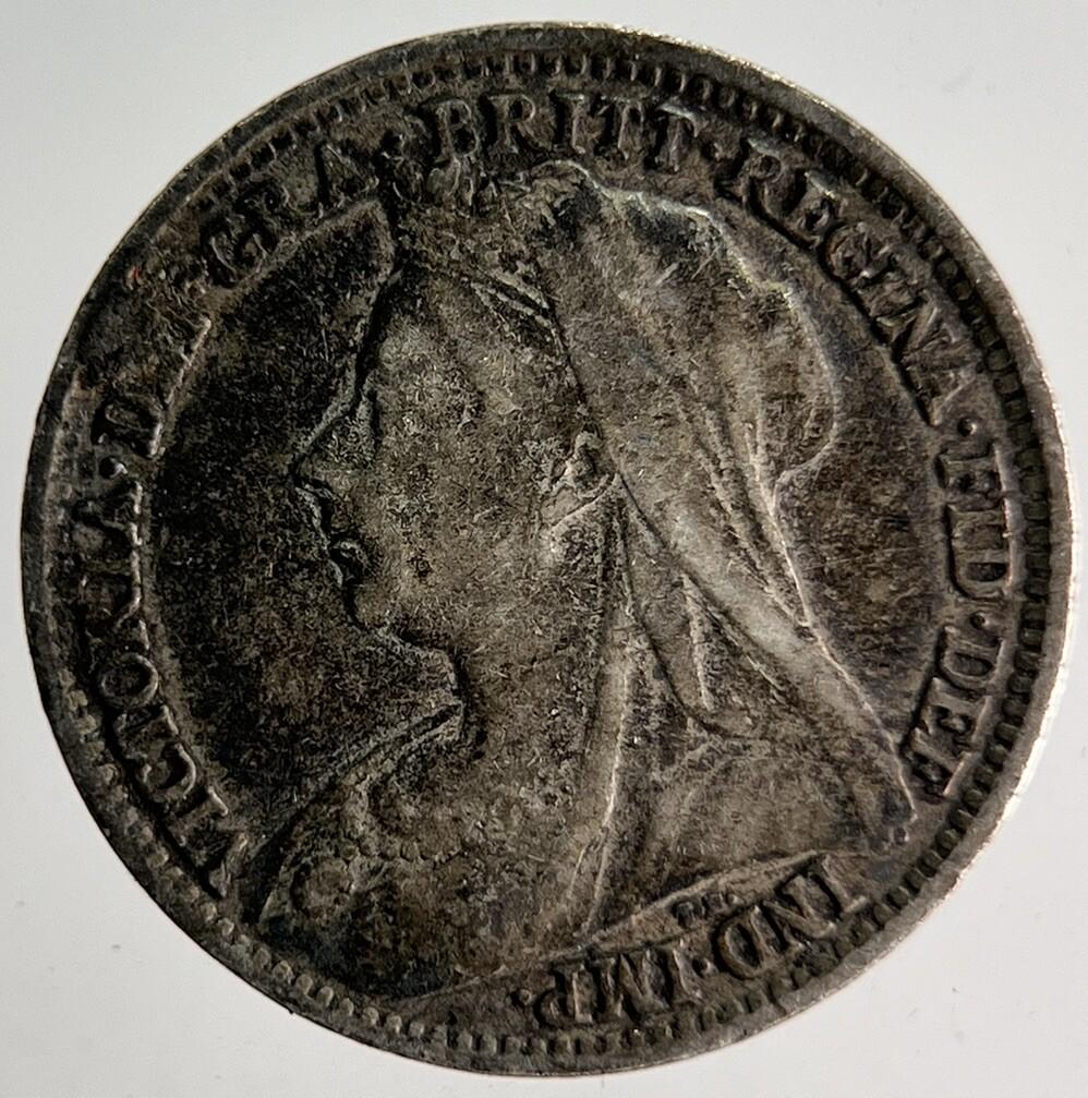1896 Veiled Head Victoria Threepence Silver Coin | Collectable Grade | a4020