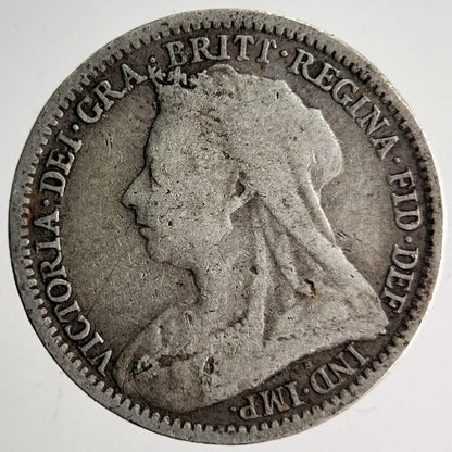 1893 Veiled Head Victoria Threepence Silver Coin | Collectable Grade | a4025
