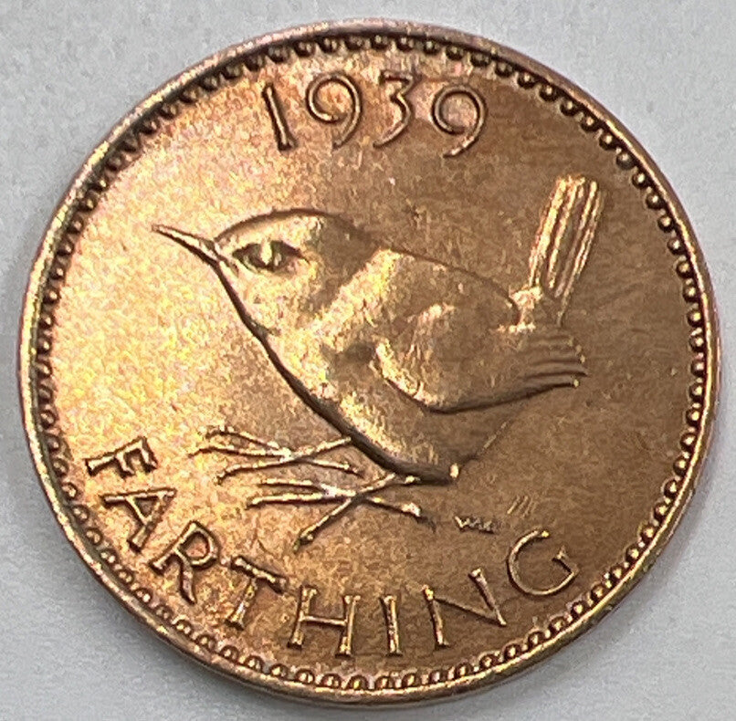 1939 Farthing | British Copper Coin | Extra Fine Grade | a410