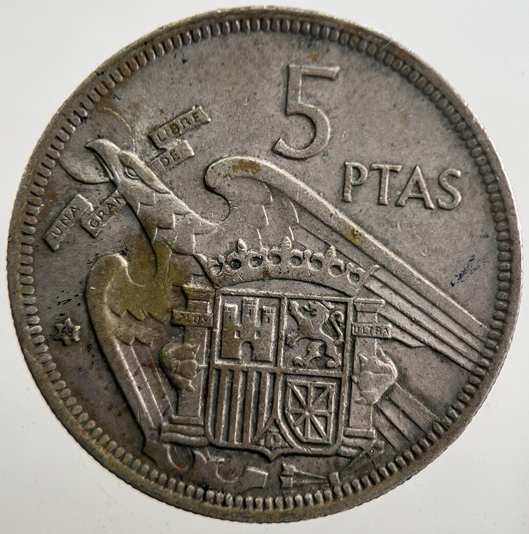 1957 Spain Cinco 5 Pesetas Coin | Very High Grade | a7717