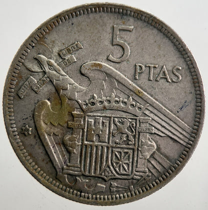 1957 Spain Cinco 5 Pesetas Coin | Very High Grade | a7717