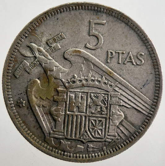 1957 Spain Cinco 5 Pesetas Coin | Very High Grade | a7717