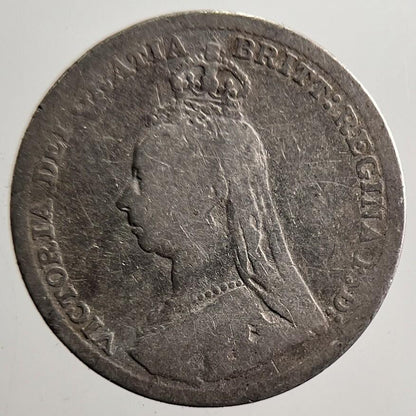 1892 Victoria Threepence Silver Coin | Fair Grade | a3612