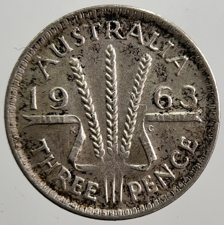 1963 Australia Threepence Silver Coin | Fine Collectable Grade | a7734