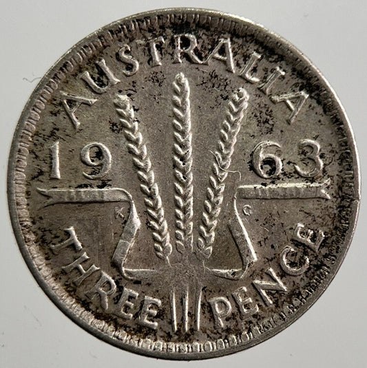 1963 Australia Threepence Silver Coin | Fine Collectable Grade | a7734