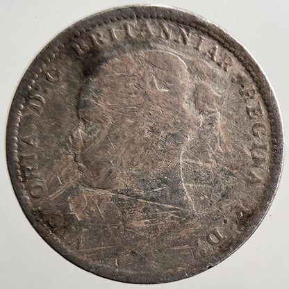 1886 Victoria Threepence Silver Coin | Fair Grade | a3615