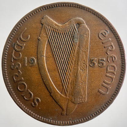 1935 Irish Penny Coin | Fine Collectable Grade | a7468