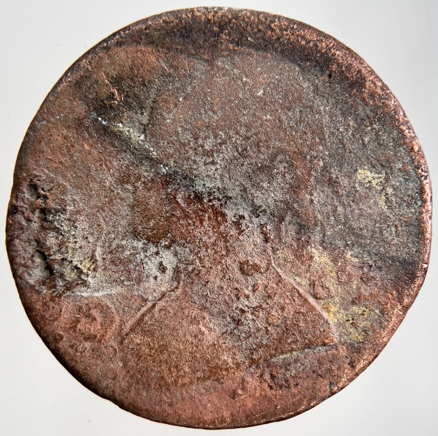 George II 2nd Half-Penny Coin | Worn Grade | a954