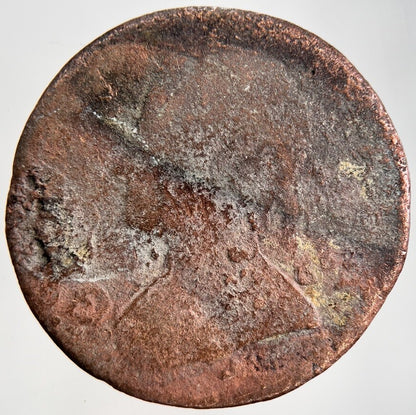 George II 2nd Half-Penny Coin | Worn Grade | a954