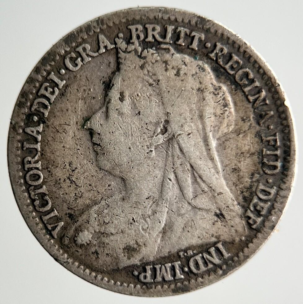 1901 Victoria Threepence Silver Coin | Collectable Grade | a4036