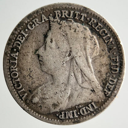 1901 Victoria Threepence Silver Coin | Collectable Grade | a4036