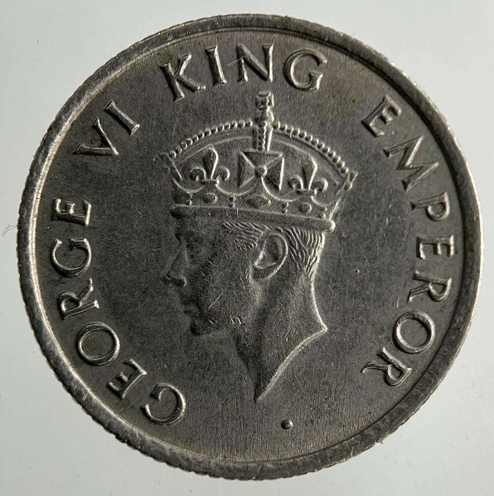 1947 India 1/4 Quarter Rupee Coin | Fine Collectable Grade