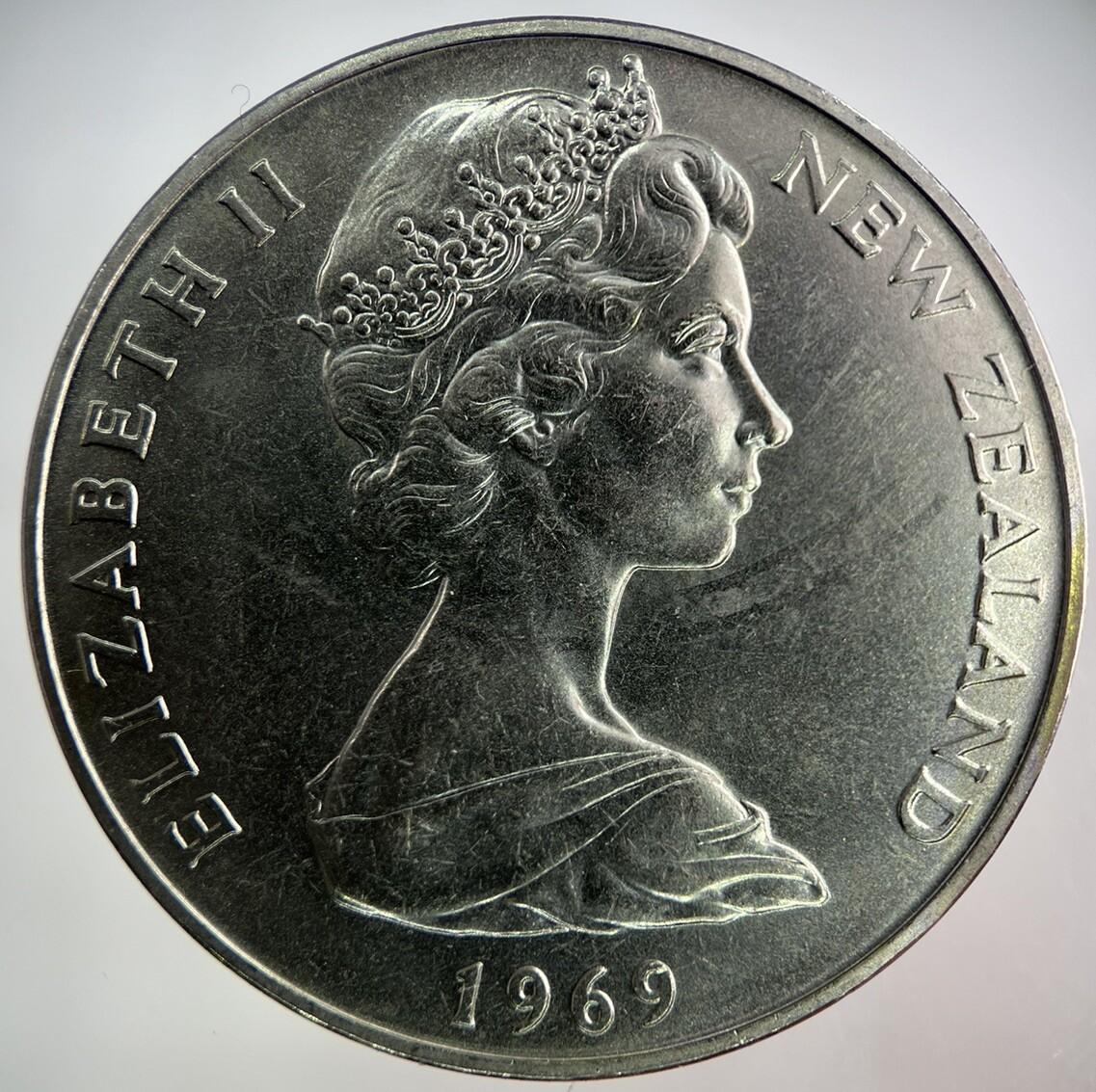 1969 New Zealand 1 Dollar Coin | Very High Grade