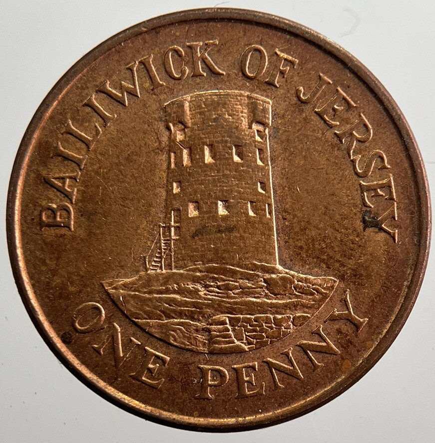 2002 Jersey One Penny Coin | Very High Grade | a7484