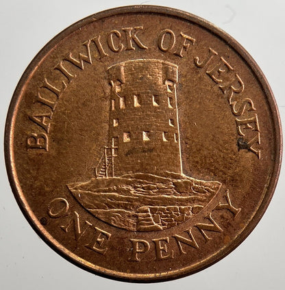 2002 Jersey One Penny Coin | Very High Grade | a7484