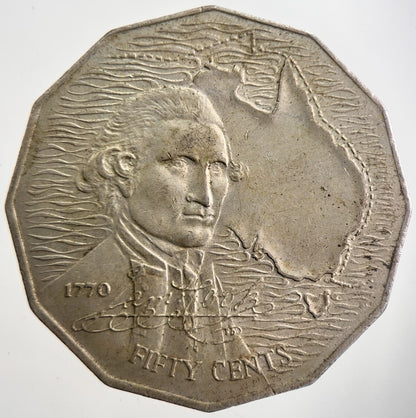 1970 Australia James Cook 50 Cents Coin | Very High Grade | a7744