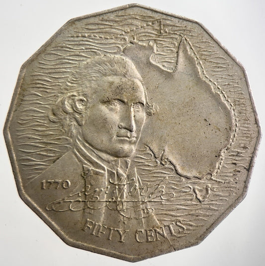 1970 Australia James Cook 50 Cents Coin | Very High Grade | a7744