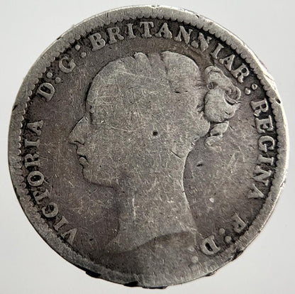 1885 Young Head Victoria Threepence Silver Coin | Fair Grade | a2494