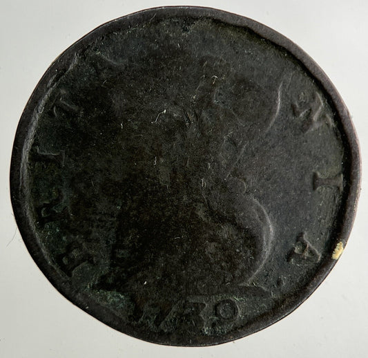 1739 George II 2nd Farthing Coin | Collectable Grade