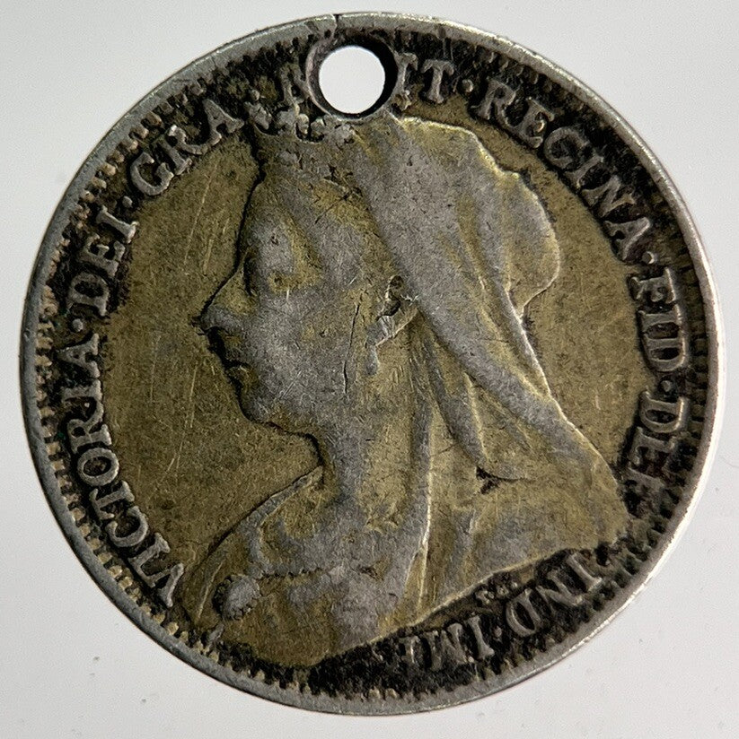 1896 Veiled Head Victoria Threepence Silver Coin | Collectable Grade | a4019