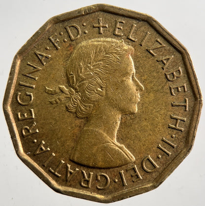 1967 British Brass Threepence Coin | Fine Collectable Grade | a7360