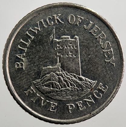 1993 Jersey 5p 5 Five Pence Coin | Very High Grade | a7485