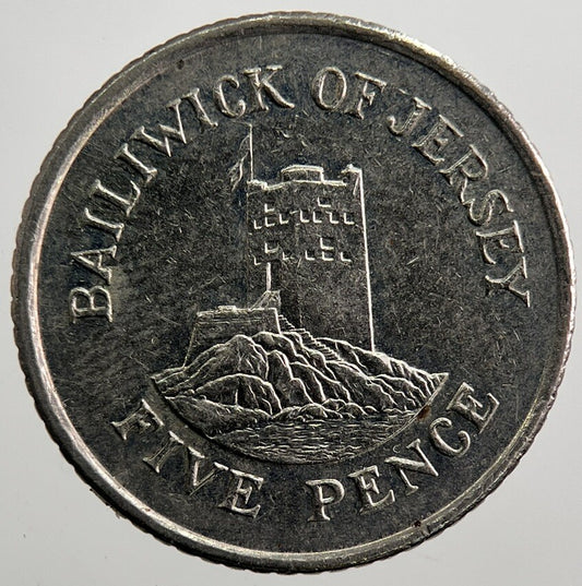 1993 Jersey 5p 5 Five Pence Coin | Very High Grade | a7485