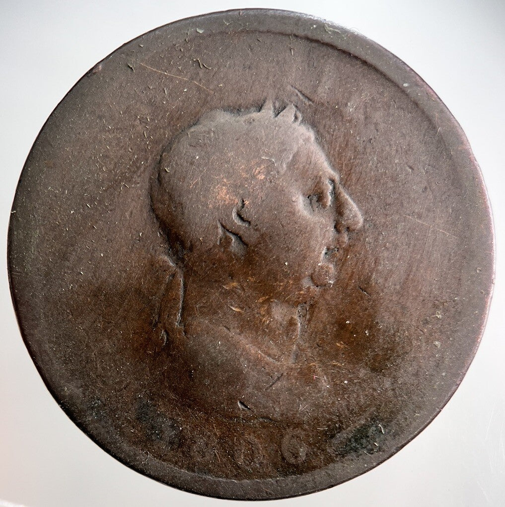 1806 George III One Penny Coin | Worn Grade | a3213
