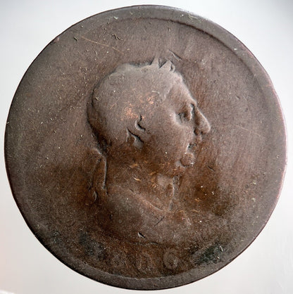 1806 George III One Penny Coin | Worn Grade | a3213