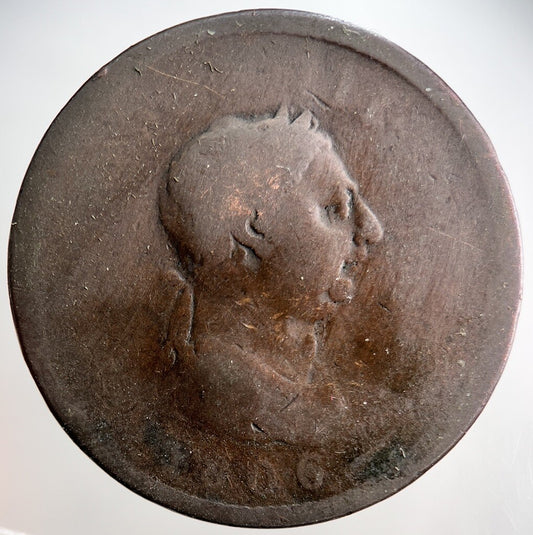 1806 George III One Penny Coin | Worn Grade | a3213
