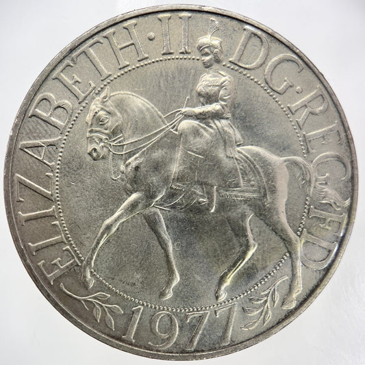 1977 Elizabeth II 2nd Jubilee Crown British Coin | Very High Grade | a3142