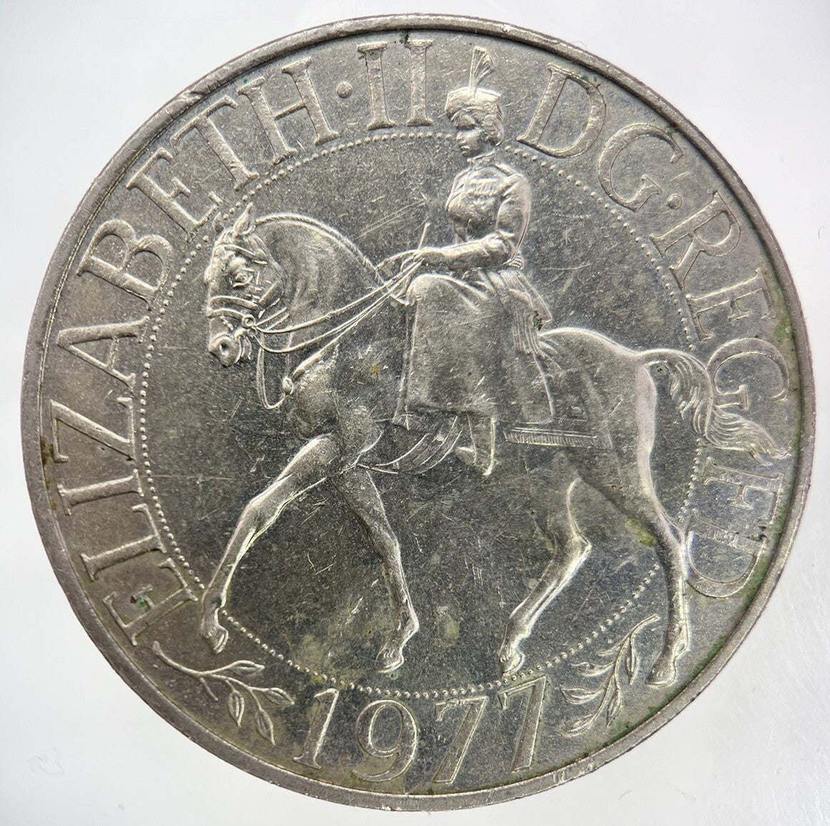 1977 Elizabeth II 2nd Jubilee Crown British Coin | Very High Grade | a698