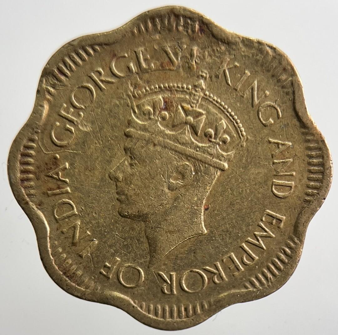 1944 India Ceylon 10 Cents Coin | Fine Collectable Grade | a3348