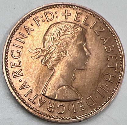1966 Half Penny | British Copper Coin | Elizabeth II | Extra Fine Grade | a402
