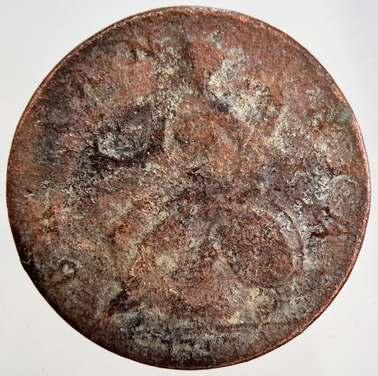 1743 George II 2nd Half-Penny Coin | Worn Grade | a889