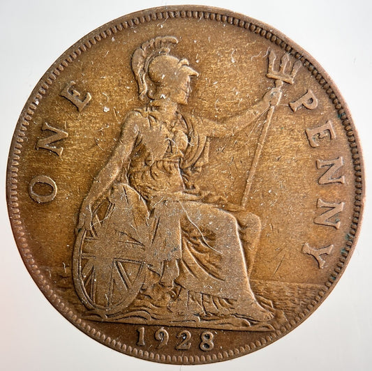 1928 George V One Penny British Coin | Collectable Grade | a3207