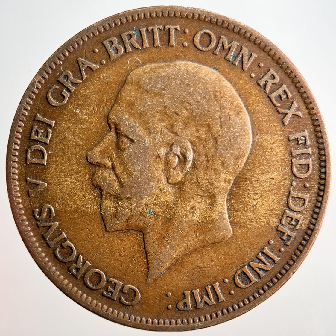 1928 George V One Penny British Coin | Collectable Grade | a3207