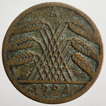 1924 Germany 5 Pfennig Coin | Collectable Grade | a7506