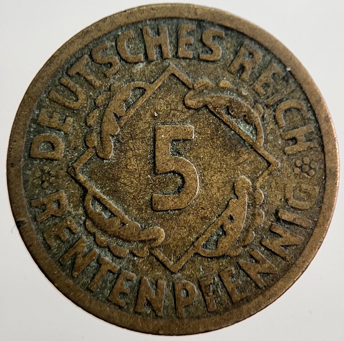 1924 Germany 5 Pfennig Coin | Collectable Grade | a7506