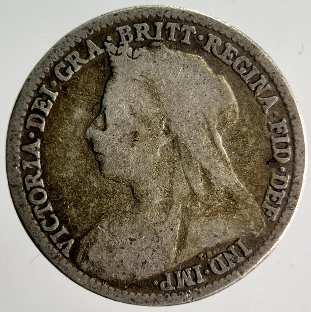 1896 Veiled Head Victoria Threepence Silver Coin | Collectable Grade | a4018