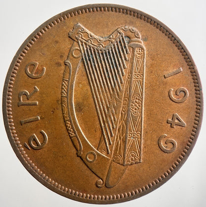 1949 Irish Penny Coin | Very High Grade | a7494